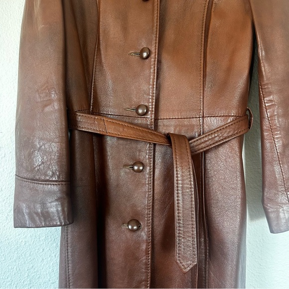 Vintage The Legacy Leather Fashions- London Fog Rich Brown Leather Jacket - Picture 5 of 11